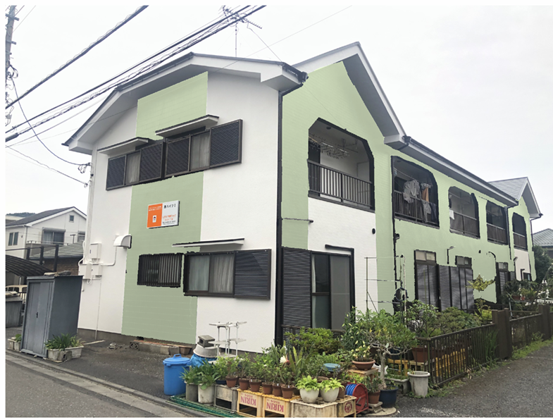 グリーンで塗装したイメージ